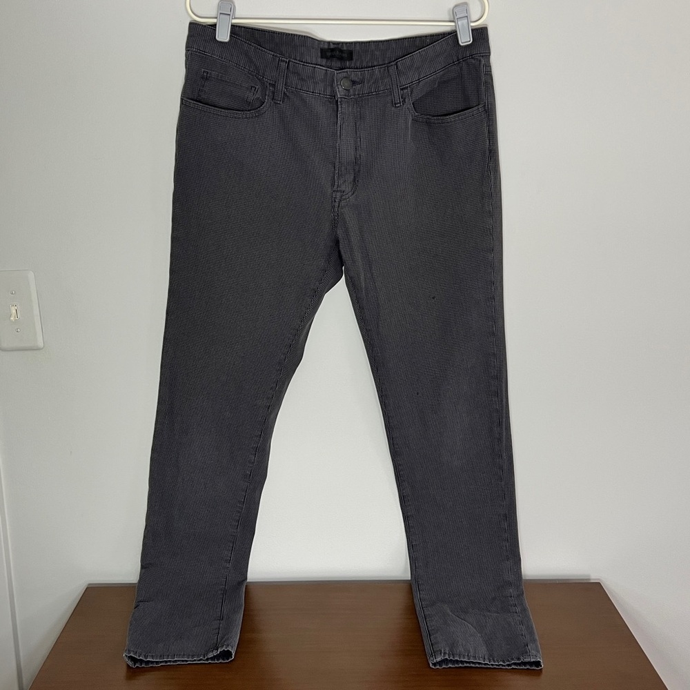 Uniqlo Men’s Houndstooth Stretch Pants – Gray, 34